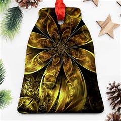 Fractal Floral Gold Golden Ornament (Bell)