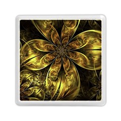 Fractal Floral Gold Golden Memory Card Reader (Square)