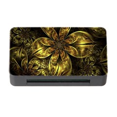 Fractal Floral Gold Golden Memory Card Reader with CF