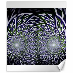 Fractal Mirror Flowers Canvas 8  X 10  by Wegoenart