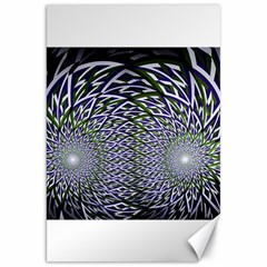 Fractal Mirror Flowers Canvas 20  X 30  by Wegoenart