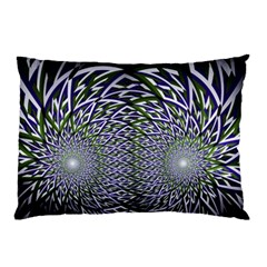 Fractal Mirror Flowers Pillow Case by Wegoenart