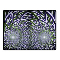 Fractal Mirror Flowers Fleece Blanket (small) by Wegoenart