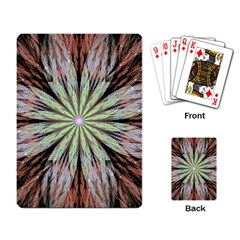 Fractal Floral Fantasy Flower Playing Cards Single Design by Wegoenart