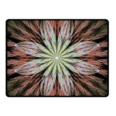 Fractal Floral Fantasy Flower Double Sided Fleece Blanket (small)  by Wegoenart