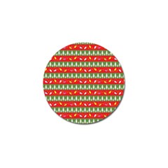 Christmas Papers Red And Green Golf Ball Marker by Wegoenart