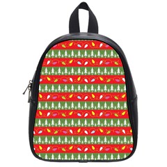 Christmas Papers Red And Green School Bag (small) by Wegoenart