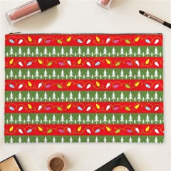 Christmas Papers Red And Green Cosmetic Bag (xxl) by Wegoenart