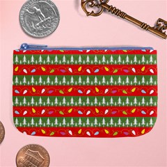 Christmas Papers Red And Green Large Coin Purse by Wegoenart