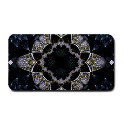 Fractal Aqua Silver Pattern Medium Bar Mats by Wegoenart