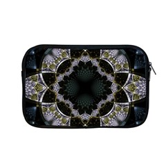 Fractal Aqua Silver Pattern Apple Macbook Pro 13  Zipper Case by Wegoenart