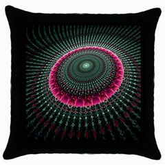 Fractal Circle Fantasy Texture Throw Pillow Case (black)