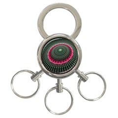 Fractal Circle Fantasy Texture 3-ring Key Chains