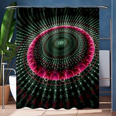 Fractal Circle Fantasy Texture Shower Curtain 60  X 72  (medium)  by Wegoenart