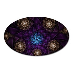 Geometry Fractal Colorful Geometric Oval Magnet by Wegoenart