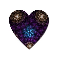 Geometry Fractal Colorful Geometric Heart Magnet by Wegoenart