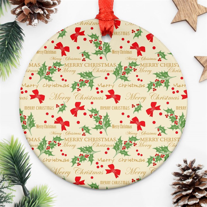 Christmas Paper Scrapbooking Ornament (Round)