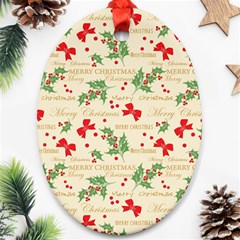 Christmas Paper Scrapbooking Oval Ornament (two Sides) by Wegoenart