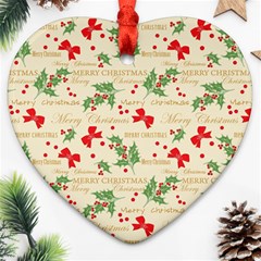 Christmas Paper Scrapbooking Heart Ornament (two Sides) by Wegoenart