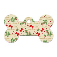 Christmas Paper Scrapbooking Dog Tag Bone (two Sides) by Wegoenart