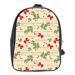 Christmas Paper Scrapbooking School Bag (xl) by Wegoenart