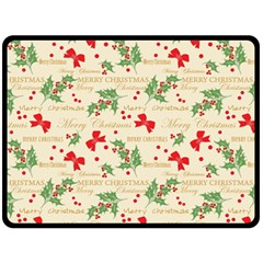 Christmas Paper Scrapbooking Double Sided Fleece Blanket (large)  by Wegoenart