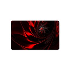 Abstract Curve Dark Flame Pattern Magnet (name Card) by Wegoenart