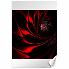 Abstract Curve Dark Flame Pattern Canvas 24  X 36  by Wegoenart