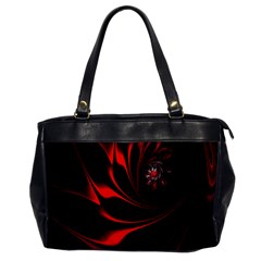 Abstract Curve Dark Flame Pattern Oversize Office Handbag by Wegoenart