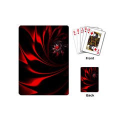 Abstract Curve Dark Flame Pattern Playing Cards (mini) by Wegoenart