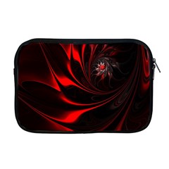 Abstract Curve Dark Flame Pattern Apple Macbook Pro 17  Zipper Case by Wegoenart