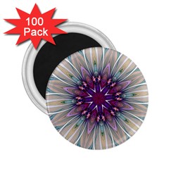 Mandala Kaleidoscope Ornament 2 25  Magnets (100 Pack)  by Wegoenart