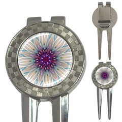 Mandala Kaleidoscope Ornament 3-in-1 Golf Divots by Wegoenart