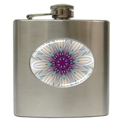 Mandala Kaleidoscope Ornament Hip Flask (6 Oz)