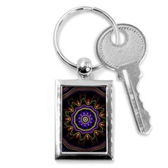 Fractal Vintage Colorful Decorative Key Chains (rectangle)  by Wegoenart