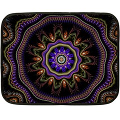 Fractal Vintage Colorful Decorative Double Sided Fleece Blanket (mini)  by Wegoenart