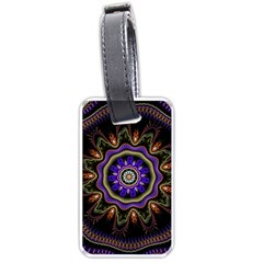 Fractal Vintage Colorful Decorative Luggage Tags (one Side)  by Wegoenart