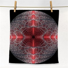 Fractal Diamond Circle Pattern Face Towel by Wegoenart