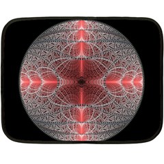 Fractal Diamond Circle Pattern Fleece Blanket (mini) by Wegoenart