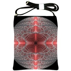 Fractal Diamond Circle Pattern Shoulder Sling Bag by Wegoenart