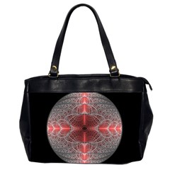 Fractal Diamond Circle Pattern Oversize Office Handbag (2 Sides) by Wegoenart