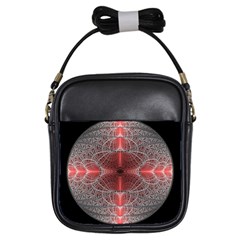 Fractal Diamond Circle Pattern Girls Sling Bag by Wegoenart