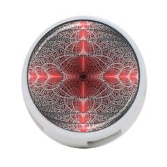 Fractal Diamond Circle Pattern 4-port Usb Hub (one Side) by Wegoenart