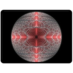 Fractal Diamond Circle Pattern Fleece Blanket (large)  by Wegoenart