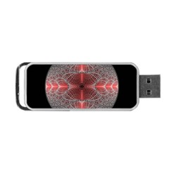 Fractal Diamond Circle Pattern Portable Usb Flash (two Sides) by Wegoenart