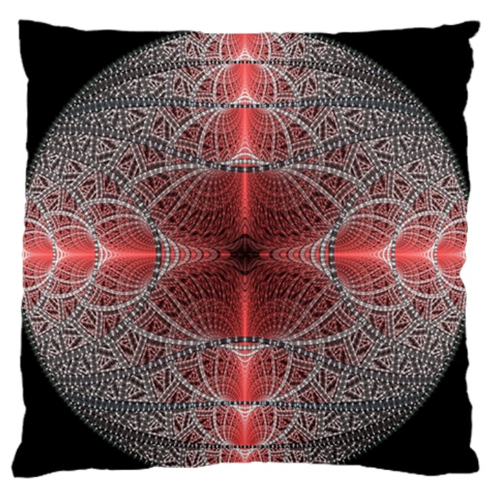 Fractal Diamond Circle Pattern Standard Flano Cushion Case (One Side)