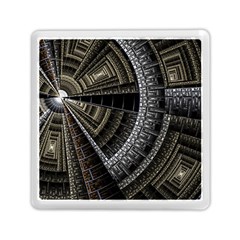 Fractal Circle Circular Geometry Memory Card Reader (square) by Wegoenart