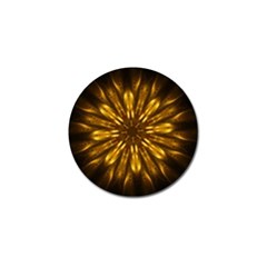 Mandala Gold Golden Fractal Golf Ball Marker (4 pack)