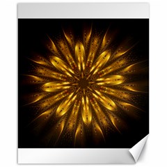 Mandala Gold Golden Fractal Canvas 16  x 20 