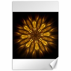 Mandala Gold Golden Fractal Canvas 24  x 36 